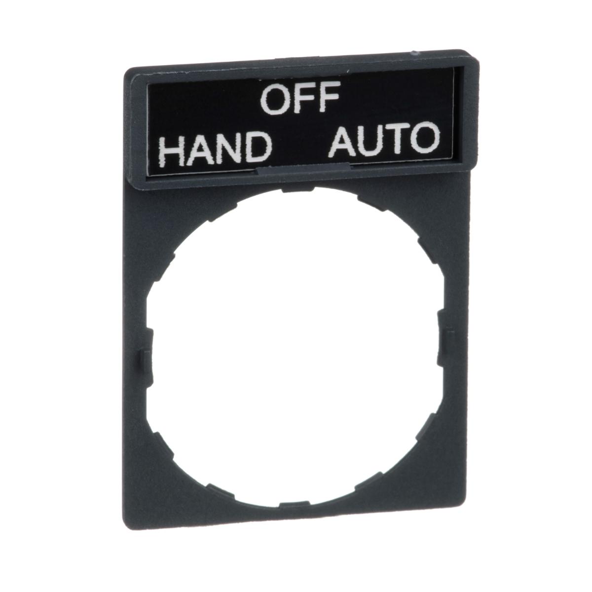 LEGEND PLATE HAND-OFF-AUTO 30X40mm