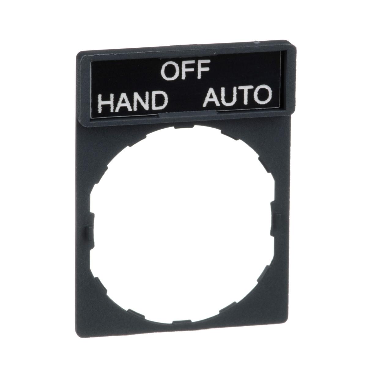 LEGEND PLATE HAND-OFF-AUTO 30X40mm