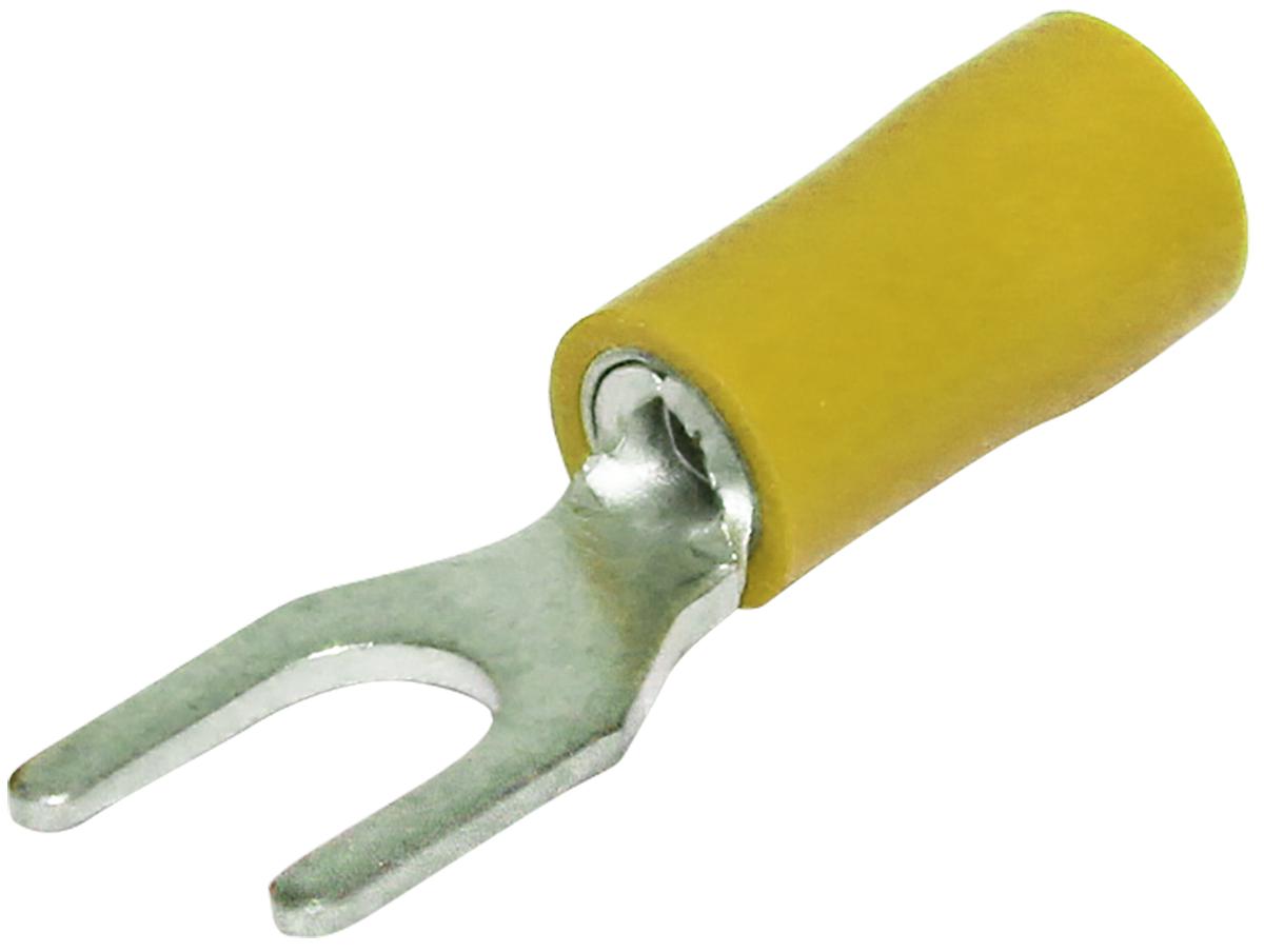 FORKED SPADE 4MM YELLOW DG PK/50