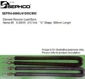 RESISTOR ELEMENT 6.66KW 415V RESISTOR ELEMENT 6.66KW 415V
