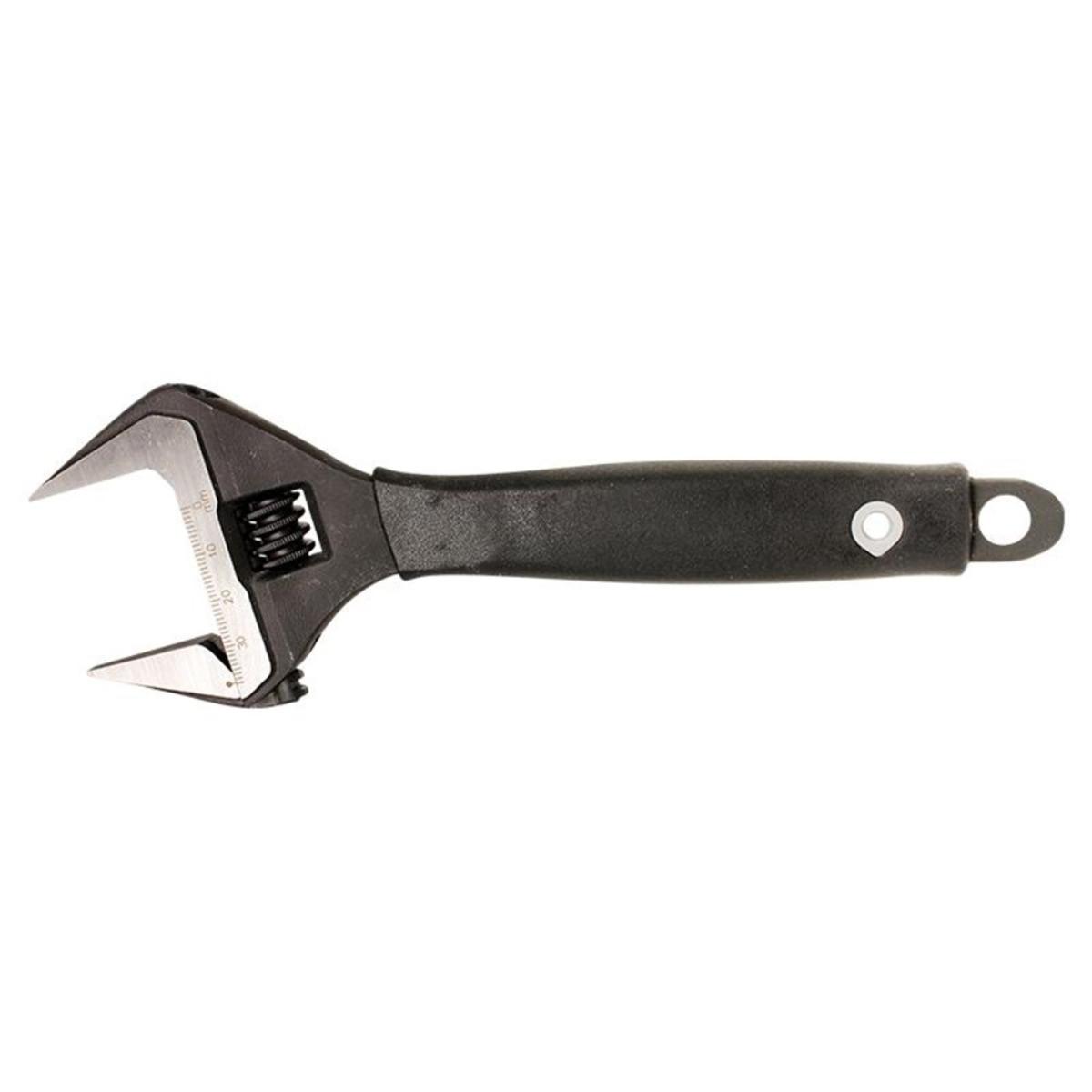 WIDE JAW ADJUST WRENCH BLK 300mm 12IN