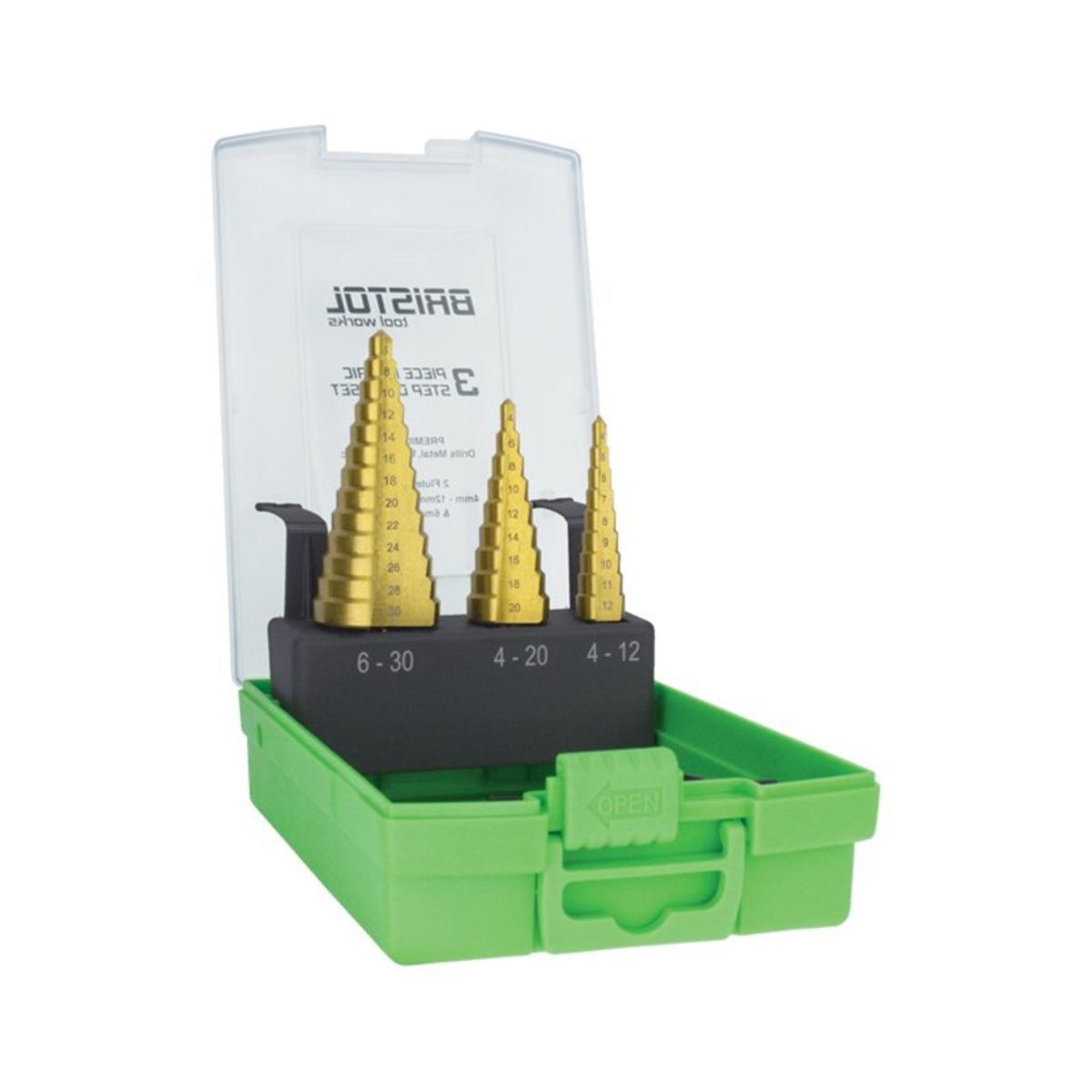 BRISTOL STRAIGHT FLUTE STEP DRILL SET 3P