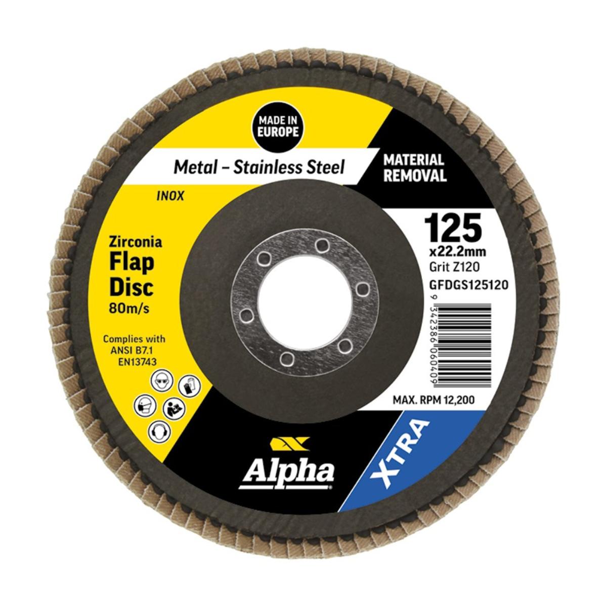FLAP DISC SINGLE PACK 125mm X ZK120