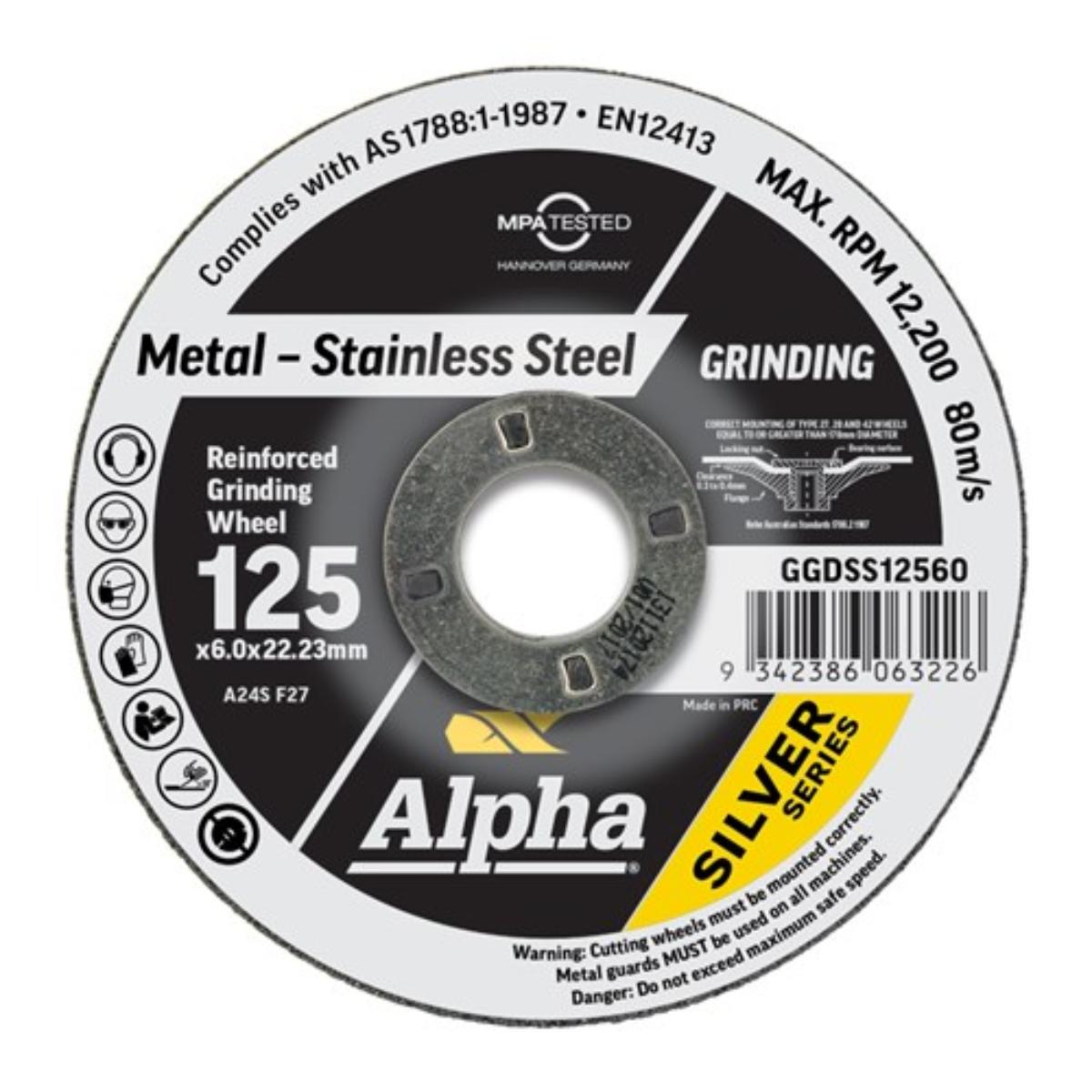 S/S METAL GRINDING DISC 125mm X 6.0mm