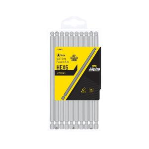 HEX BALL END POWER BIT 6 X 150mm H/PK 10 HEX BALL END POWER BIT 6 X 150mm H/PK 10