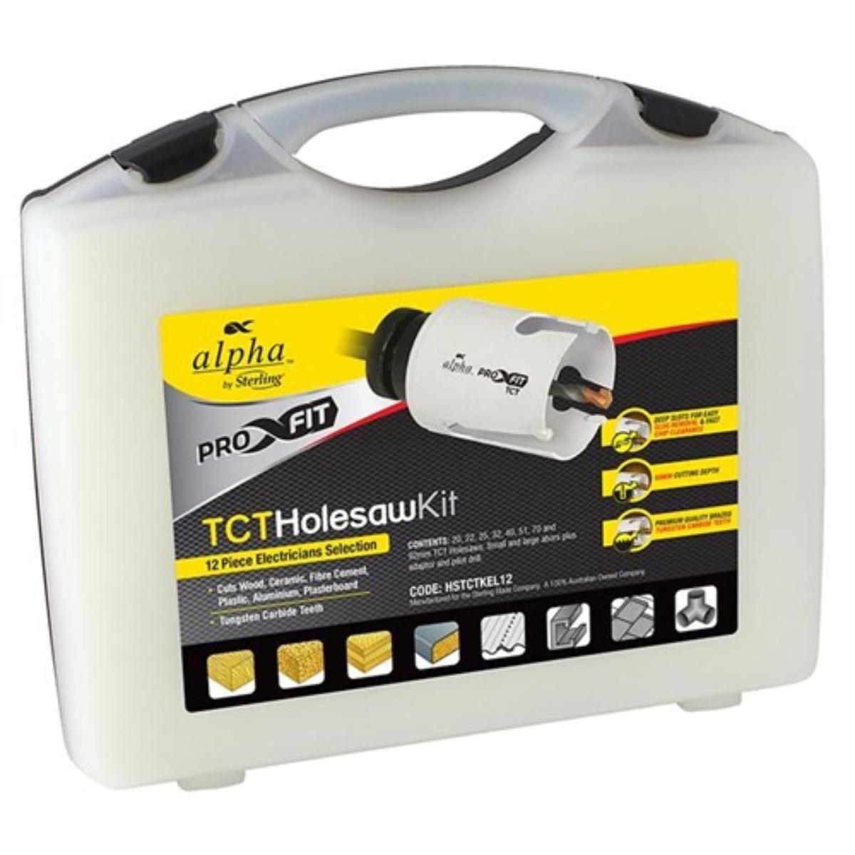 TCT MULTIPURPOSE HOLESAW KIT 12 PIECE