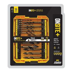 16 PC ONSITE PLUS IMPACT STEP TIP DRILL 16 PC ONSITE PLUS IMPACT STEP TIP DRILL