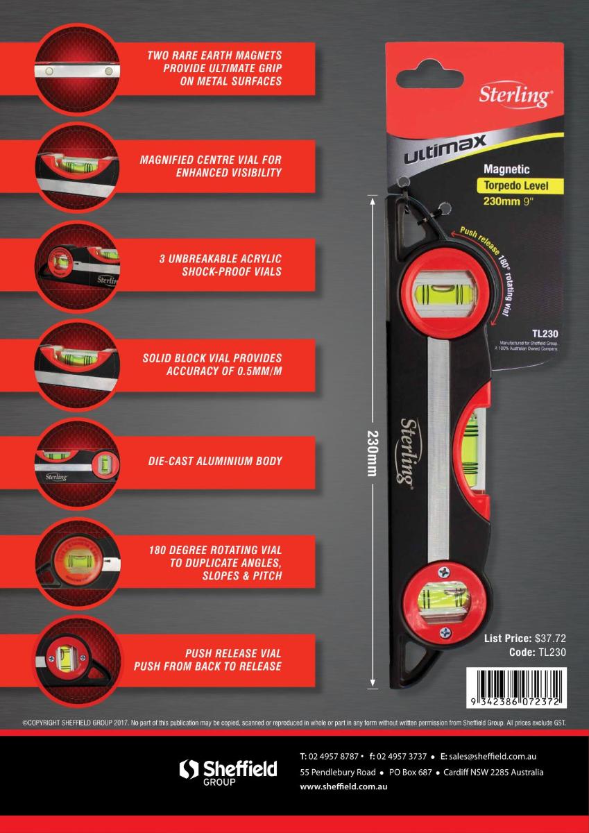 STRELING TORPEDO LEVEL 230mm