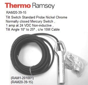 TILT SWITCH 15DEG CHROME PLATED