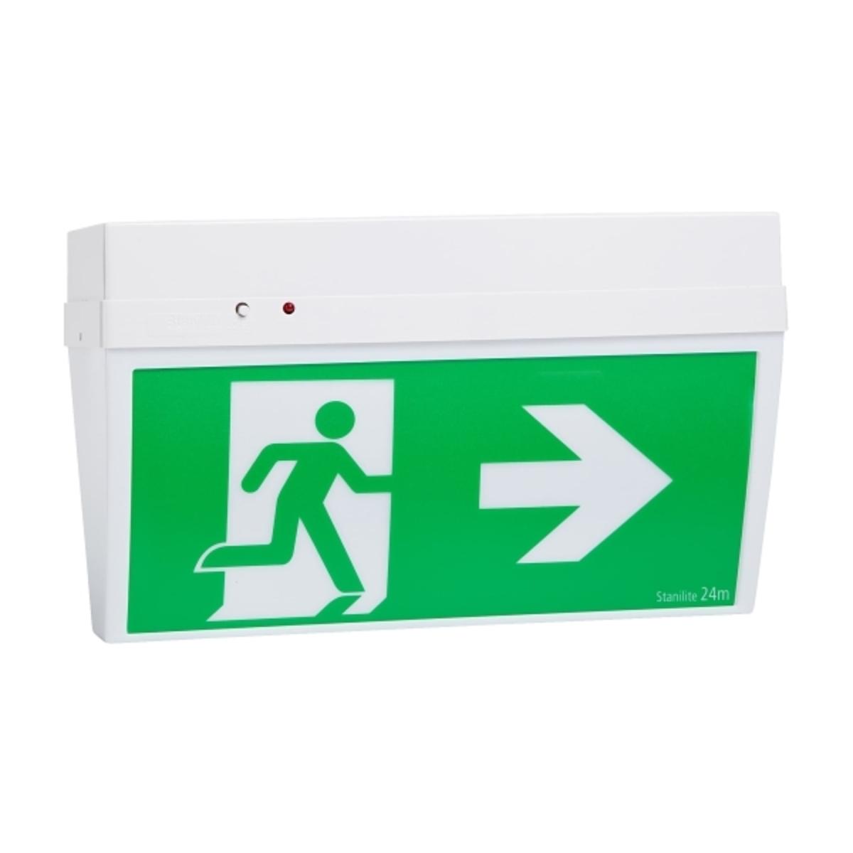 LED EMERG EXIT ECO CEIL MNT+ INSERT