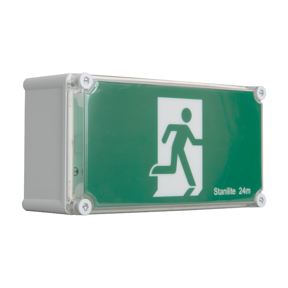 NEXUS RF LED W/P EMERG EXIT PLAT PICTO