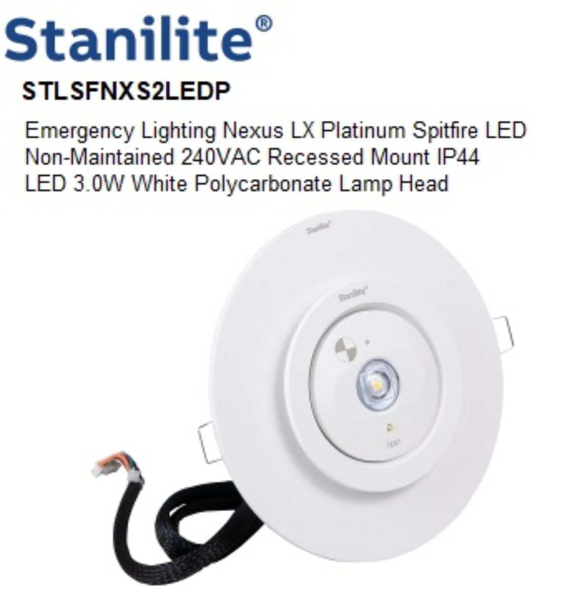 NEXUS LX LED EMER REC SPITFIRE PLAT 2LED