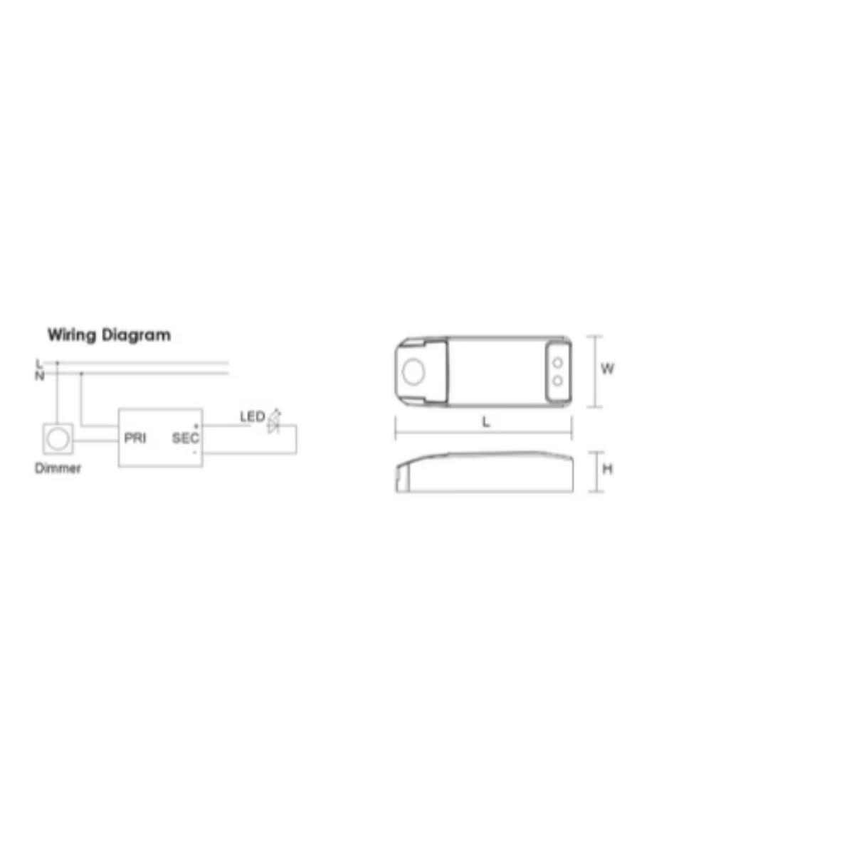 LED DRIVER 240/18-35VDC 12W 350mA IP20