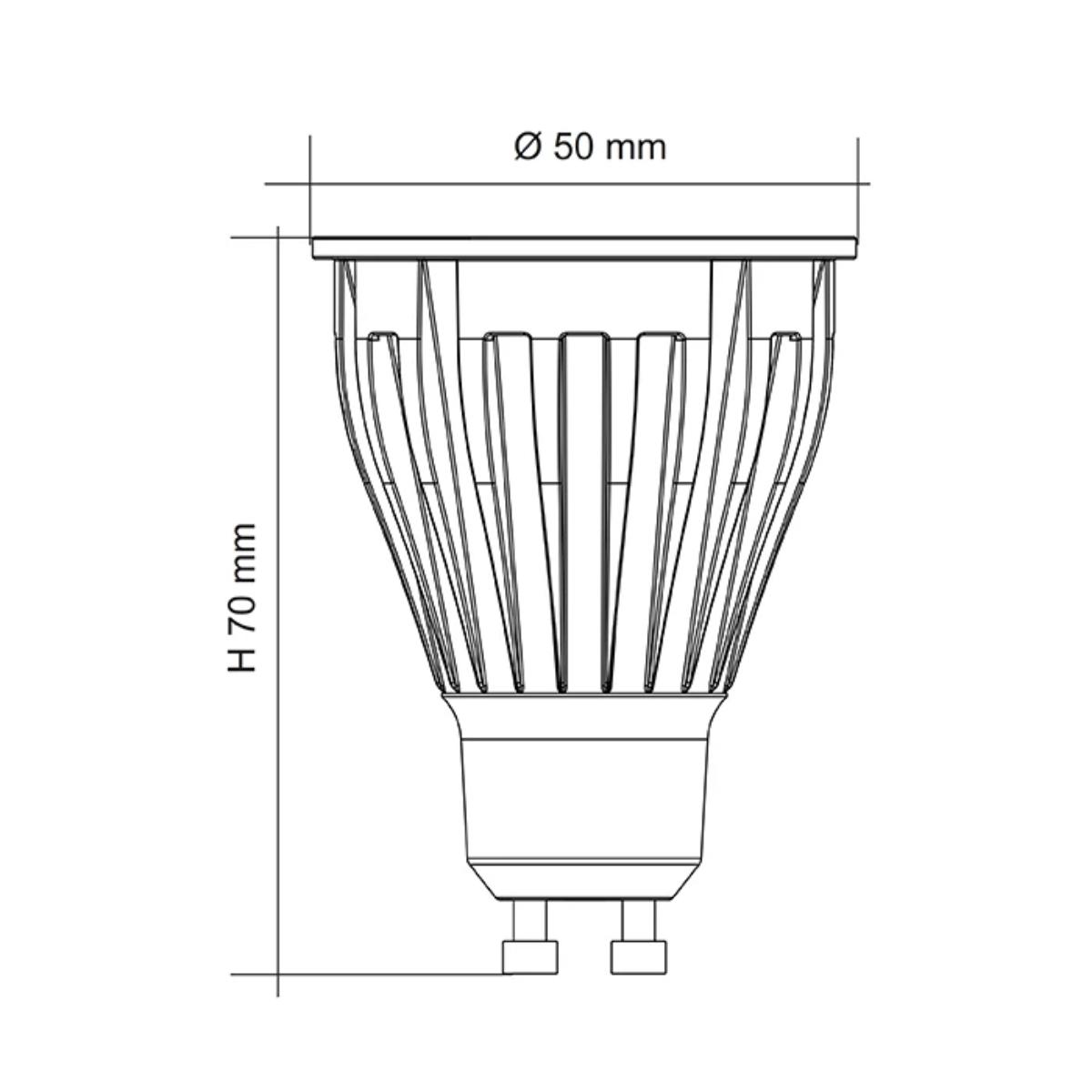GU10 LED LAMP 240V 9W 4000K 60D DIMM