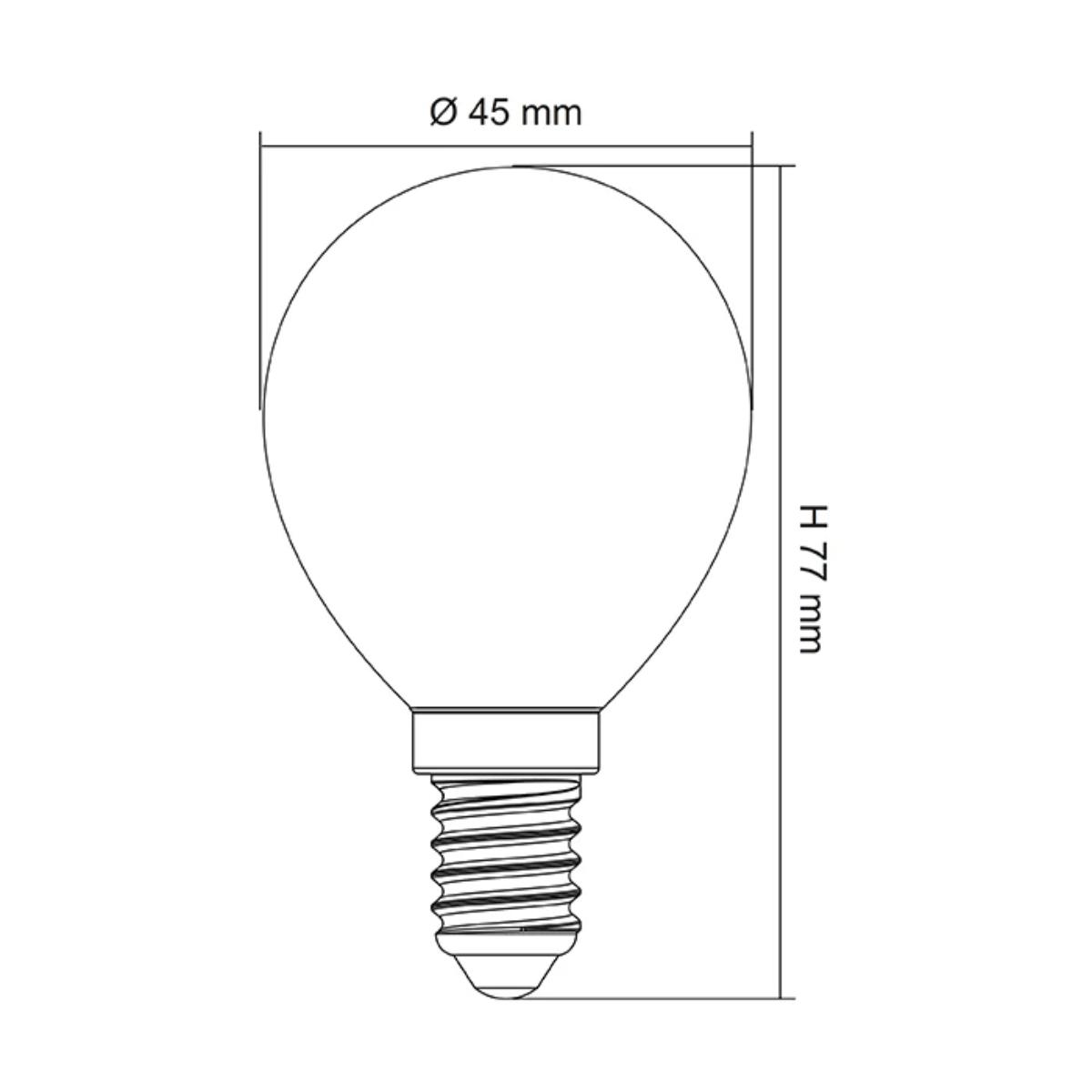 LED FANCY RND LAMP 4W SES E14 5000K DIM