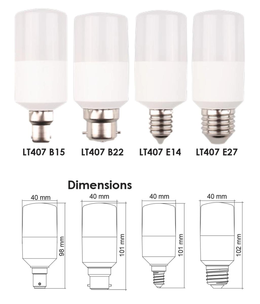 LED TUBULAR LMP 240V 7W BC 4000K NO DIM