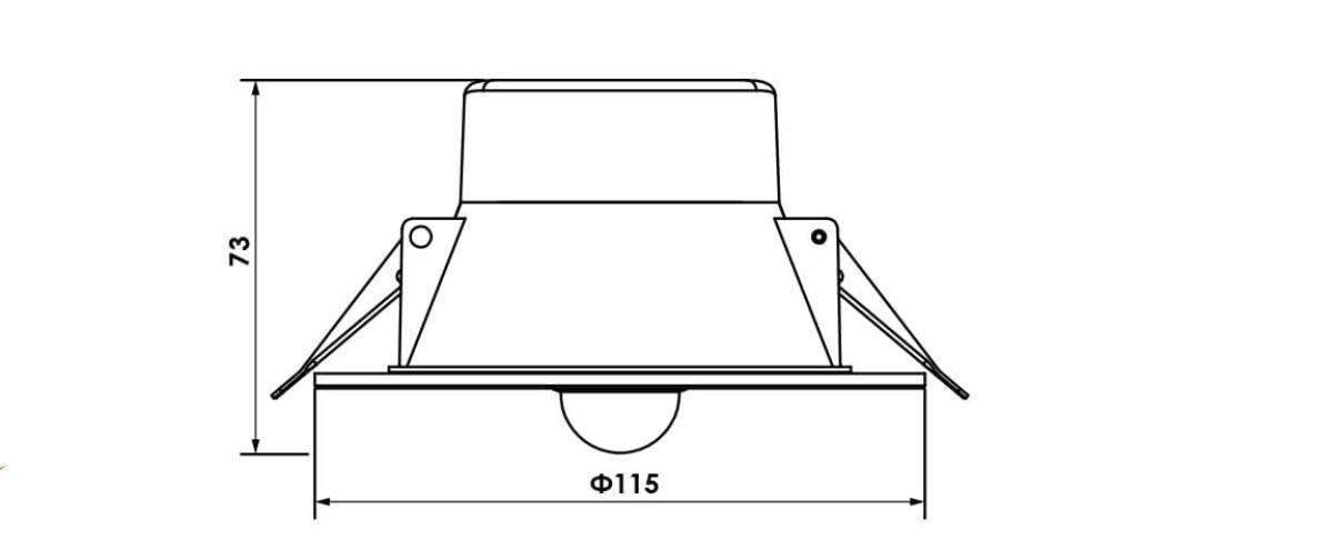 LED D/LIGHT CLARE 10W CCT 92MM C/O WHT