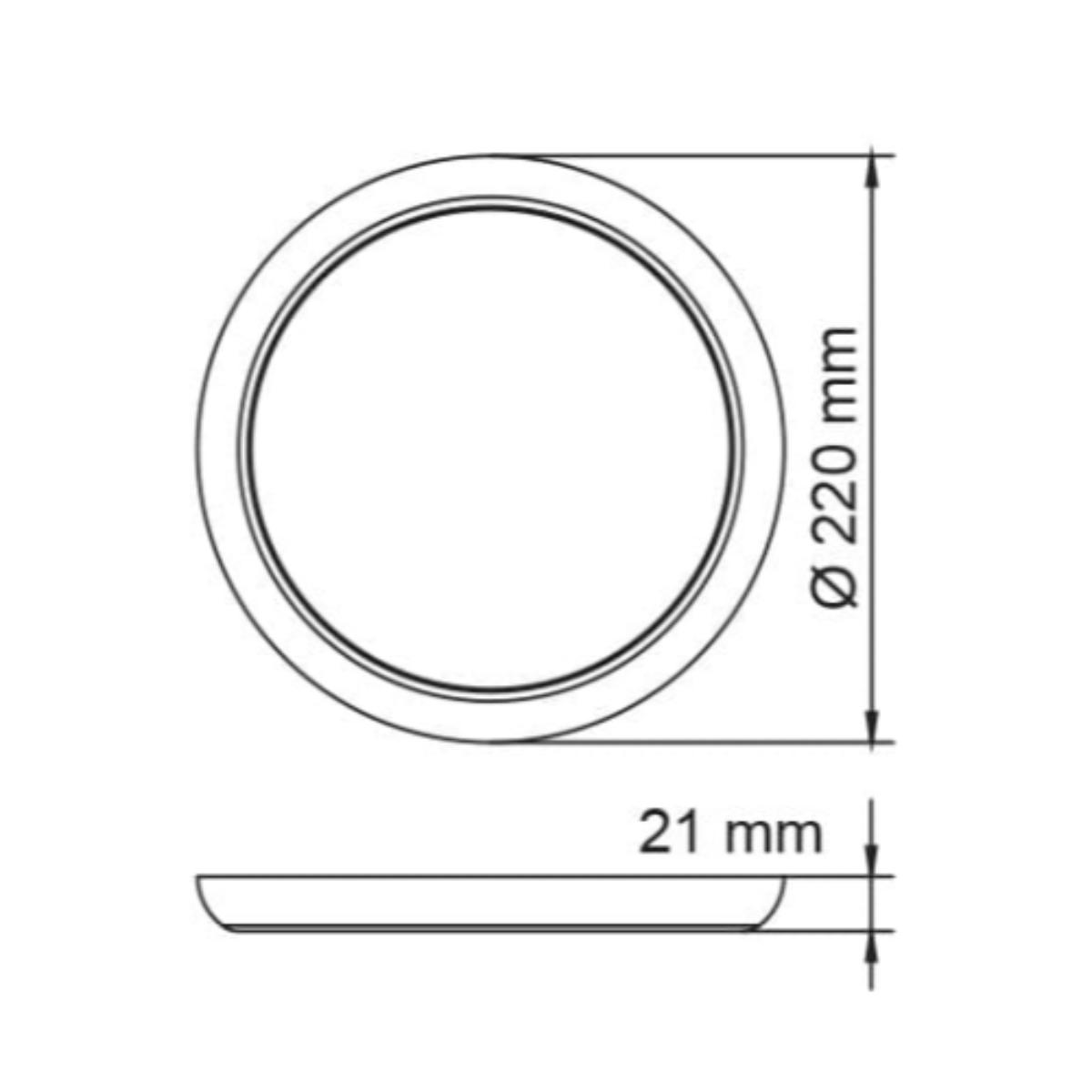 LED OYSTER FRISBEE 12/18W CCT 200MM O/D