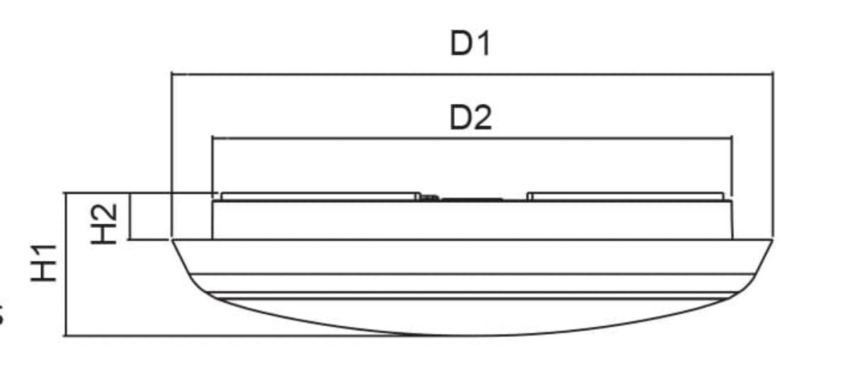 LED OYSTER DISC 25W CTC 300MM O/D WHITE