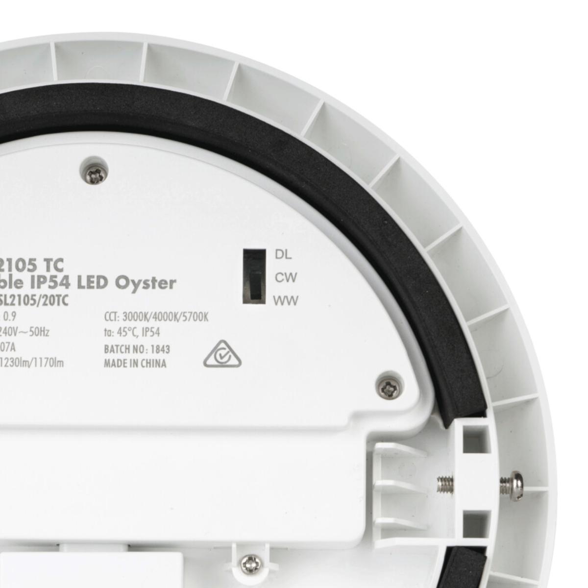 LED OYSTER DISC 25W CTC 300MM O/D WHITE