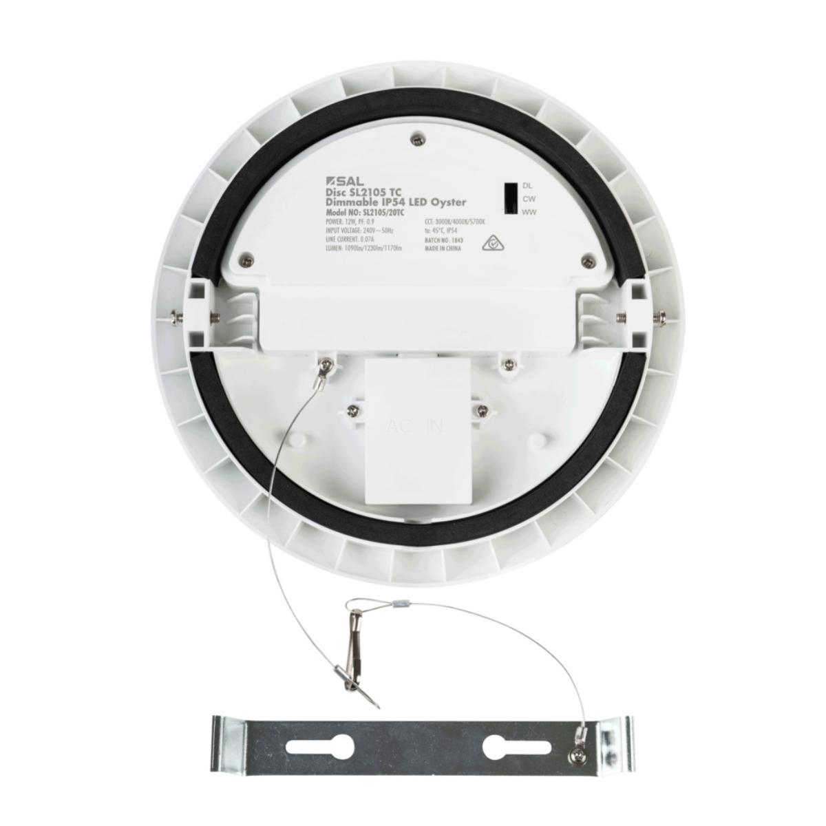 LED OYSTER DISC 25W CTC 300MM O/D WHITE