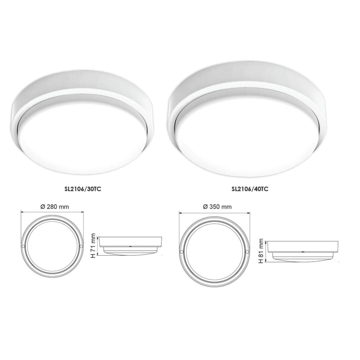 LED OYSTER BENNY 20W CCT 280MM O/D