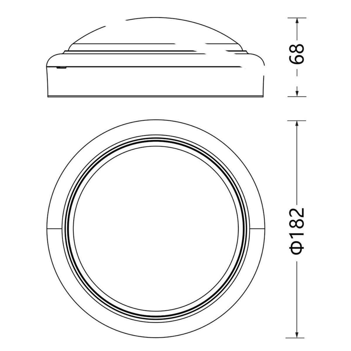 LED BUNKER + SEN ROUND 15W CCT IP65 BLK
