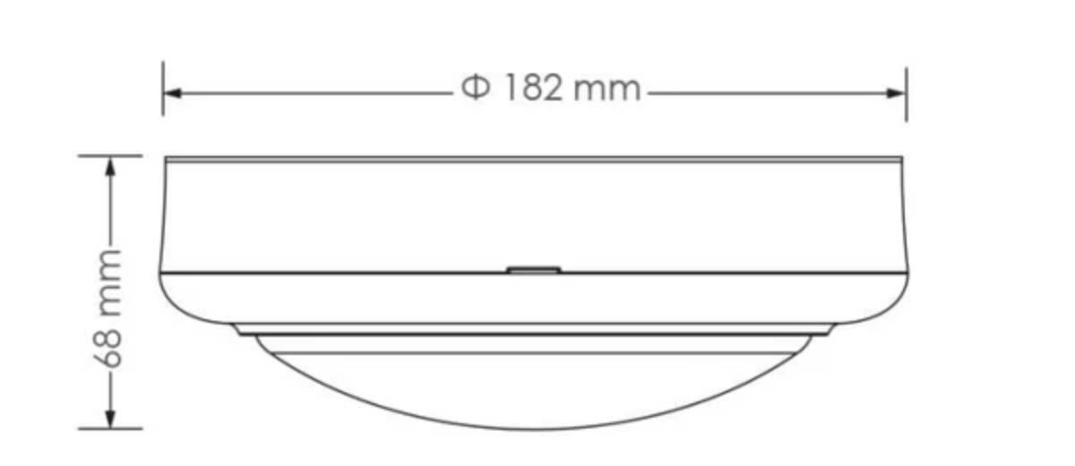 LED BUNKER + SEN ROUND 15W CCT IP65 WHT