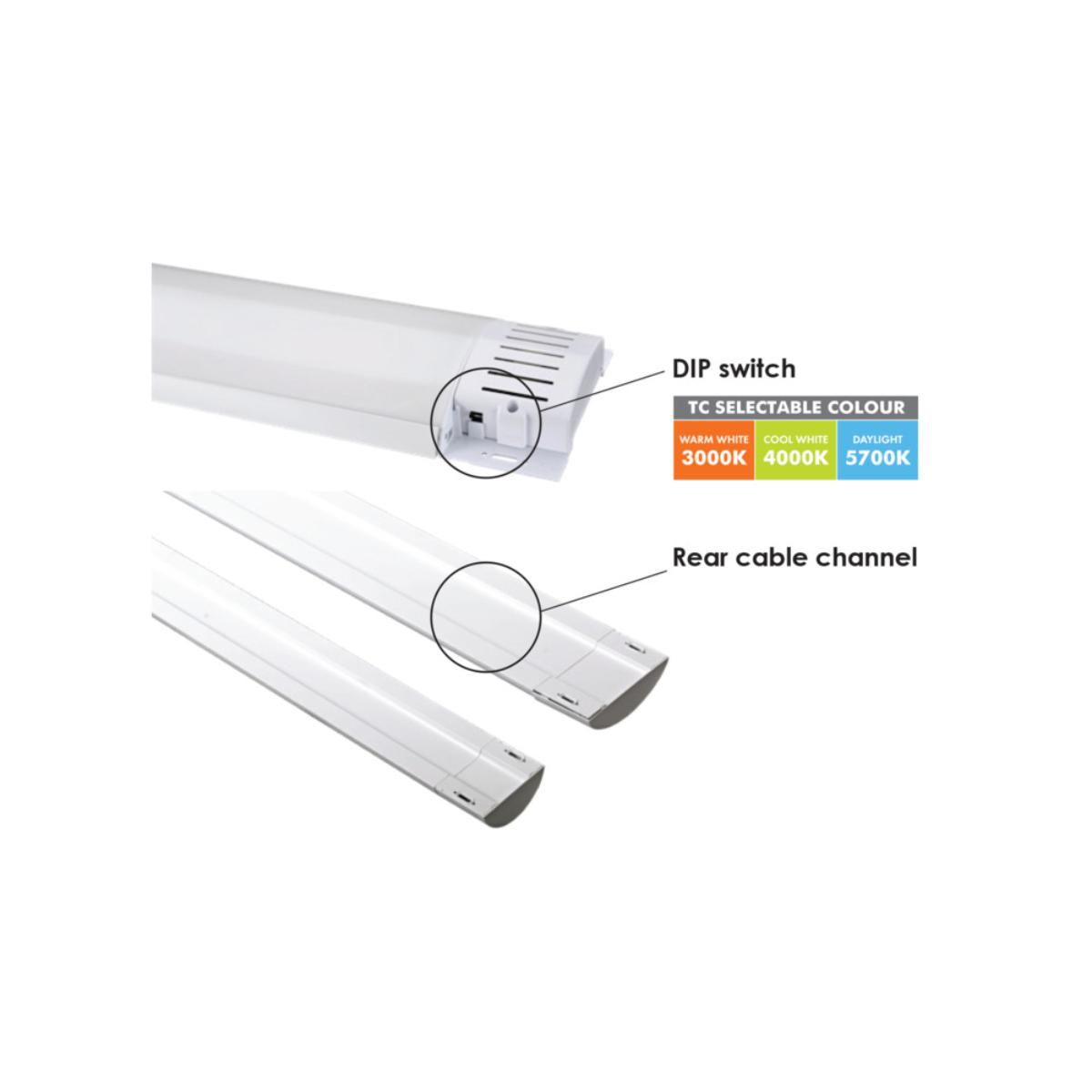 LED DIFF BATTEN BLADE 45W CCT 1200MM