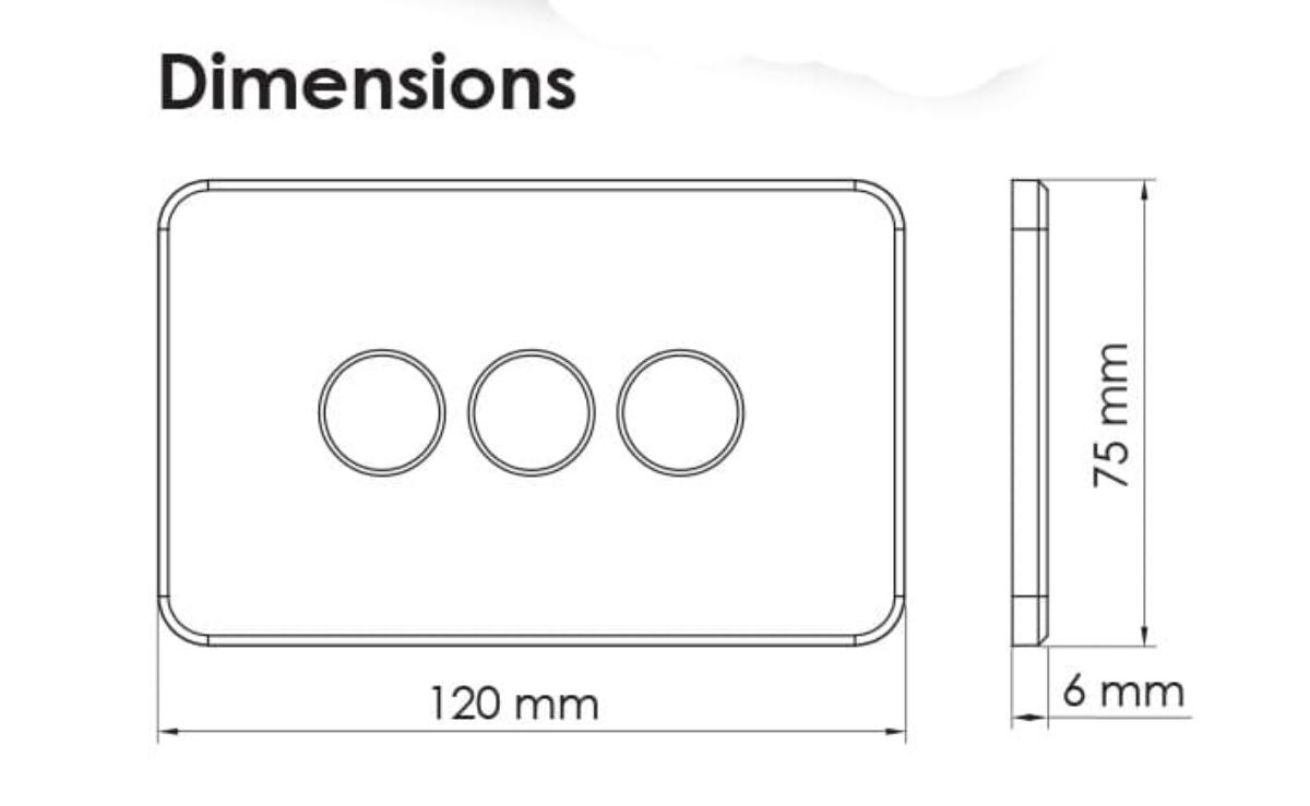 PIXIE AMBIENCE FACE PLATE 2G GLOSS WHITE