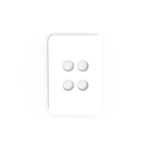 PIXIE AMBIENCE 4 GANG FACE PLATE MATT WH PIXIE AMBIENCE 4 GANG FACE PLATE MATT WH
