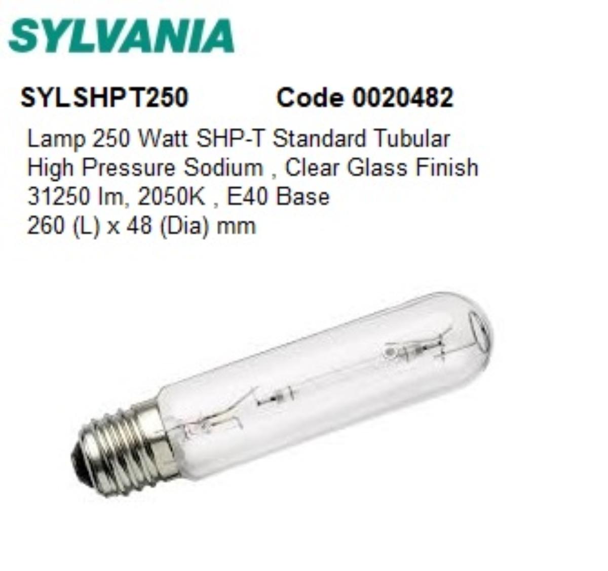 HPS LAMP 250W GES E40 CLR TUBULAR UNIV