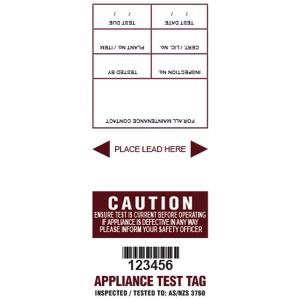 TEST TAG 5 YEARLY BURGUNDY EXCEPT NSW