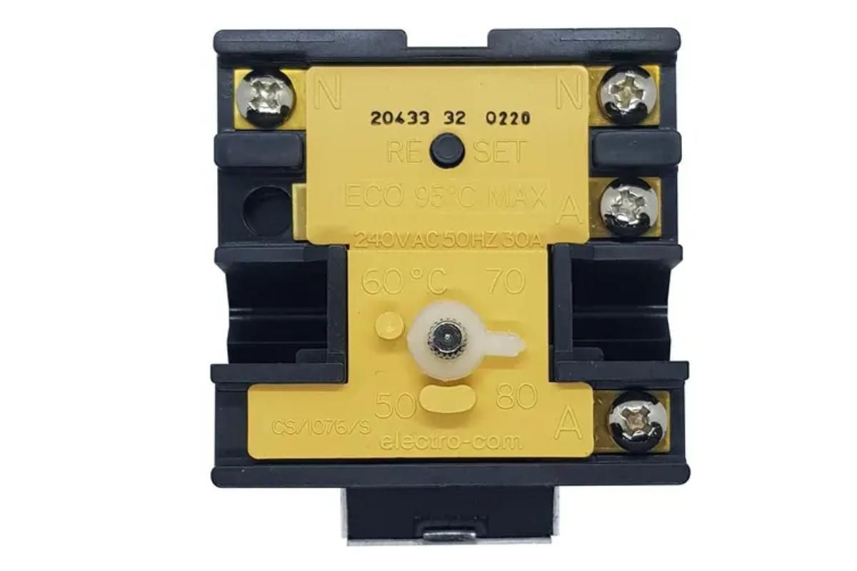 HOT WATER THERMOSTAT YELLOW 63-80 C