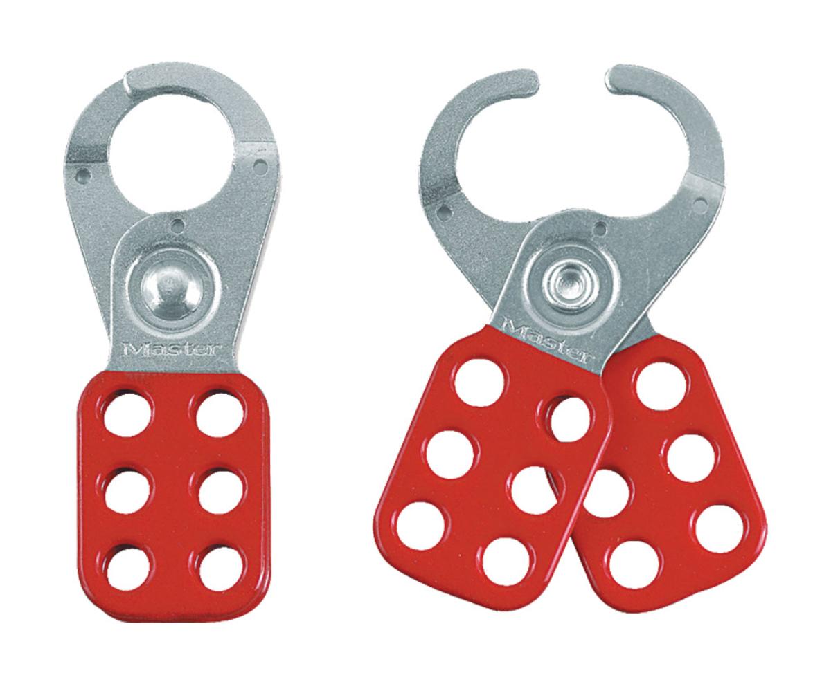 VINYL COATED LOCKOUT HASP 6 LOCKS RED