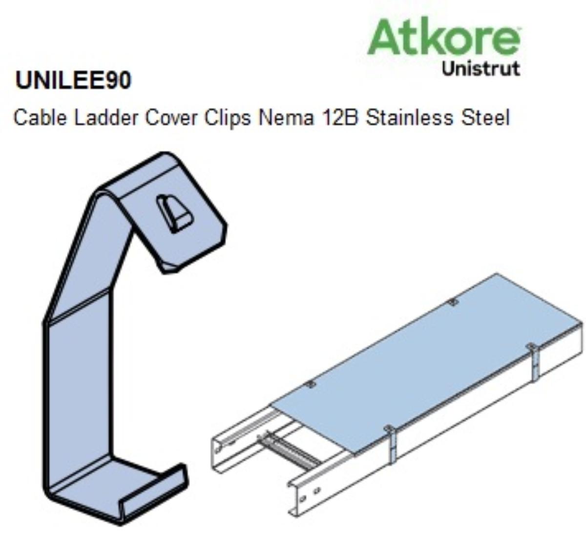 CABLE LADDER COVER CLIP NEMA12B ST/STEEL