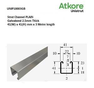 STRUT 41X41MM 3MTR GALVABOND