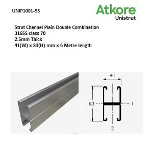 COMB STRUT BACK TO BACK 41X82MM 6M S/S