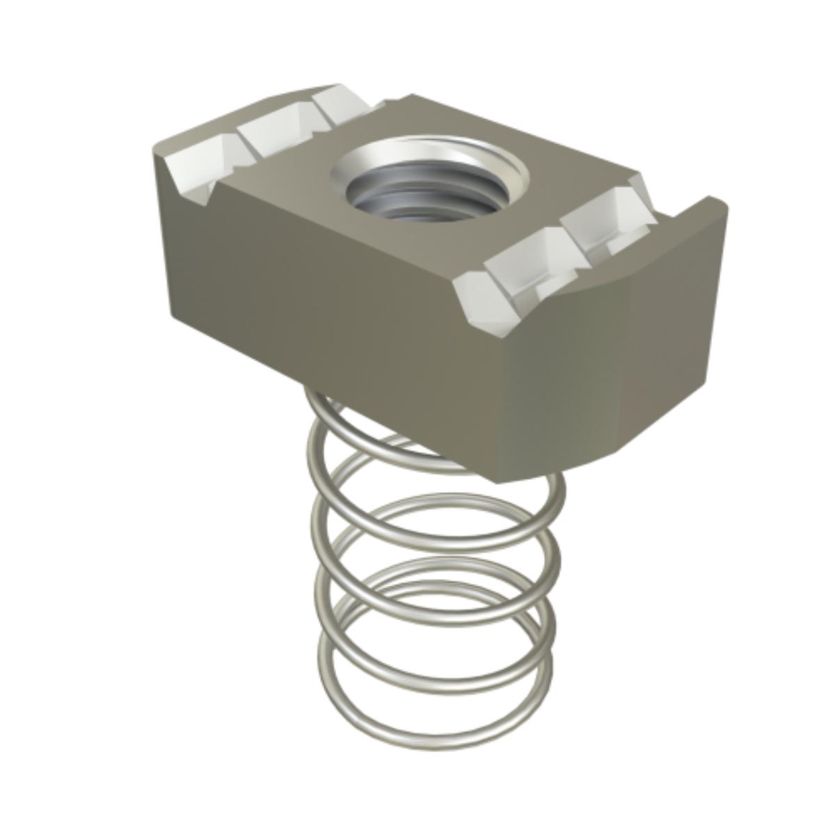 SPRING NUT CHANNEL W/SPRING M10 ST/STEEL
