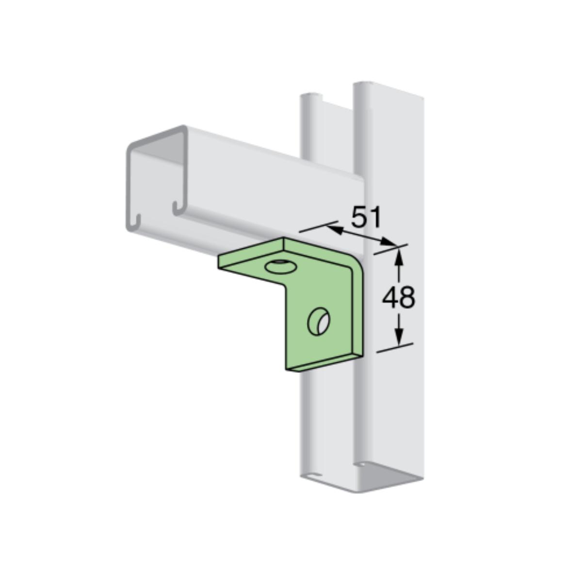 BRACKET ANGLE 90DEG 2 HOLE HDG
