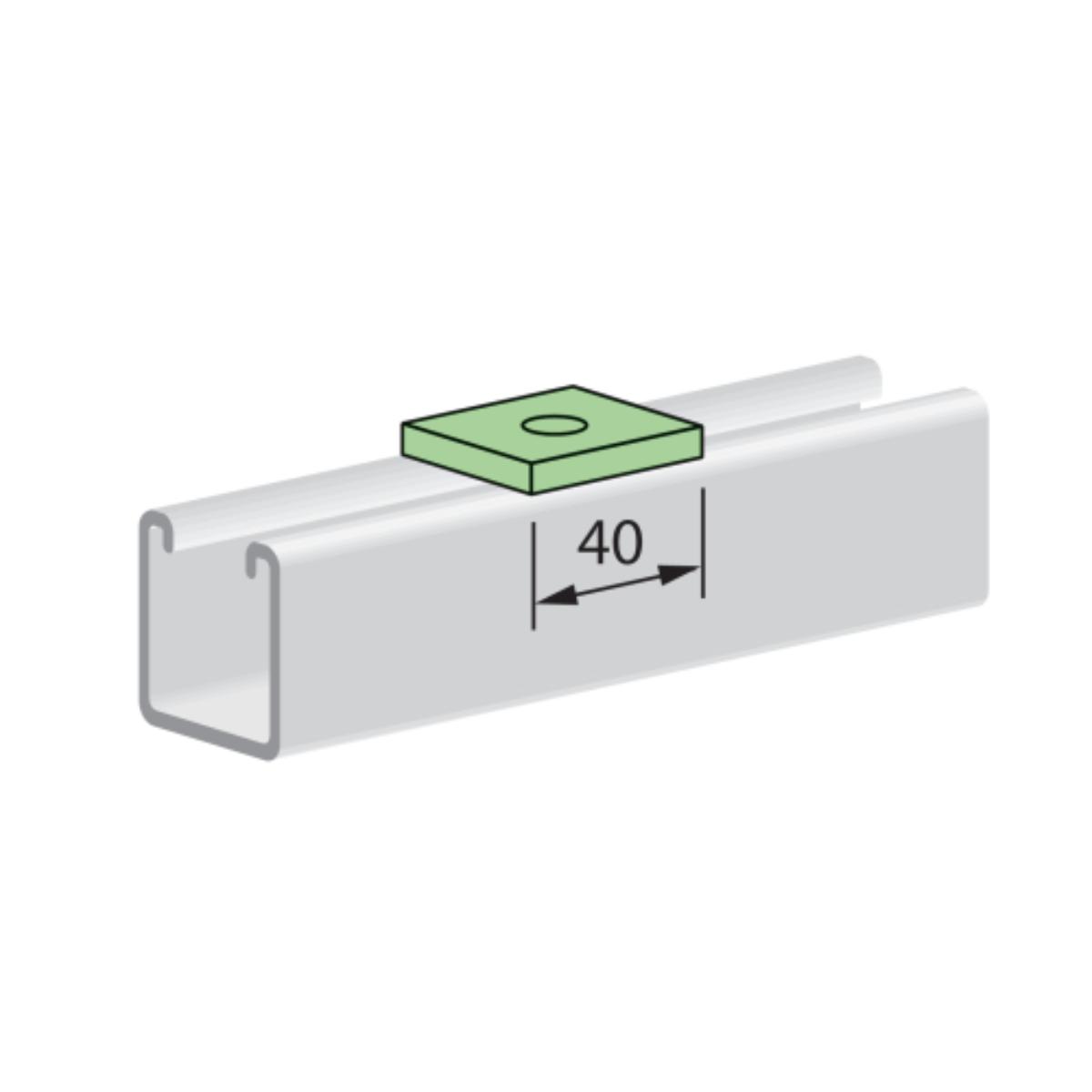 BRACKET FLAT PLATE 1XM10 HOLE HDG