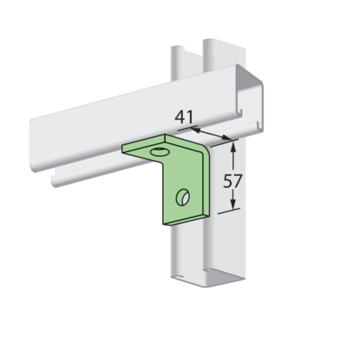 BRACKET ANGLE 90DEG 2 HOLE HDG