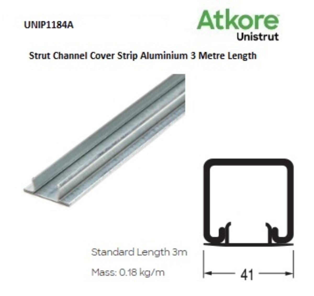 COVER CLOSURE STRIP 3MTR ALUMINIUM