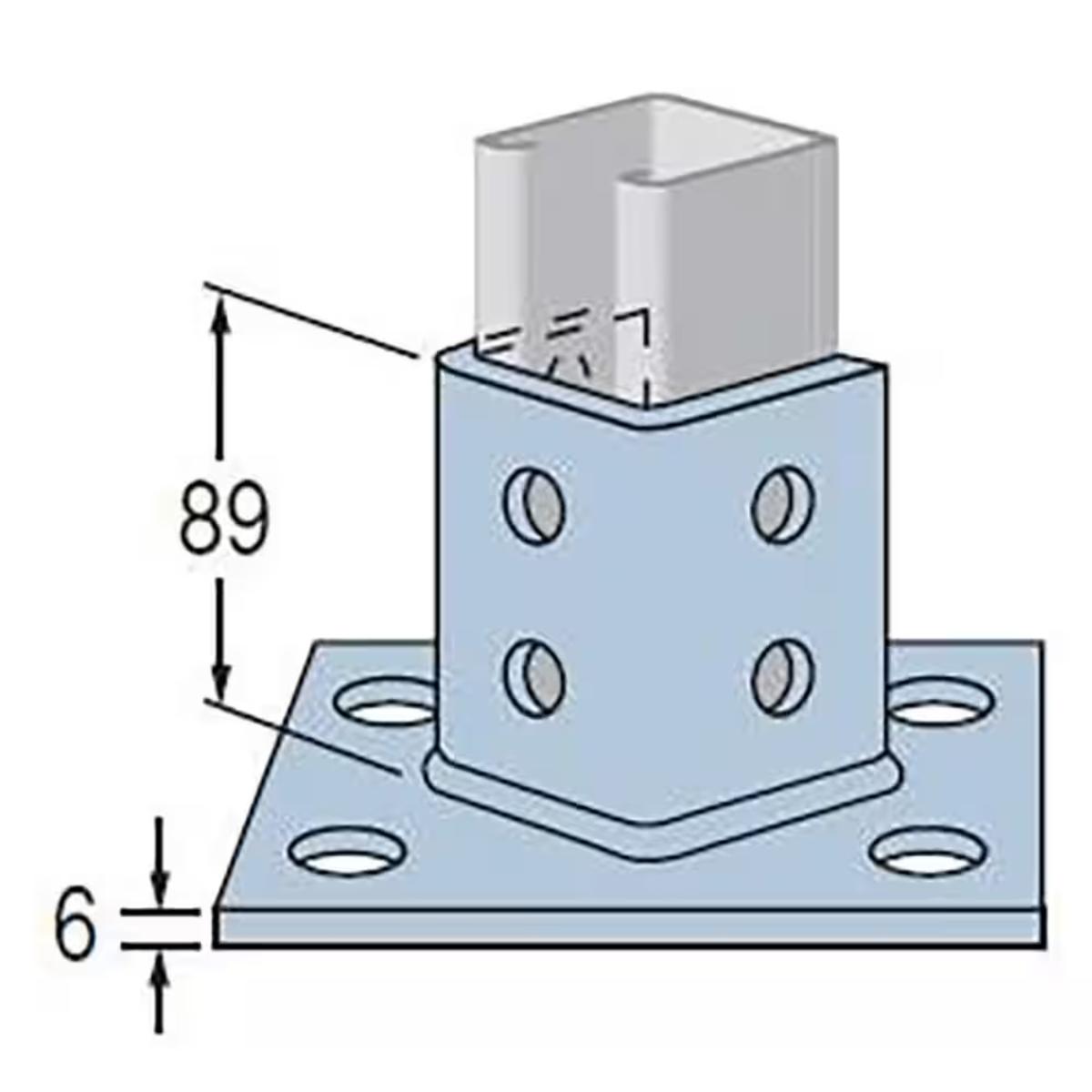 BASE PLATE 2 HOLE HIGH HDG