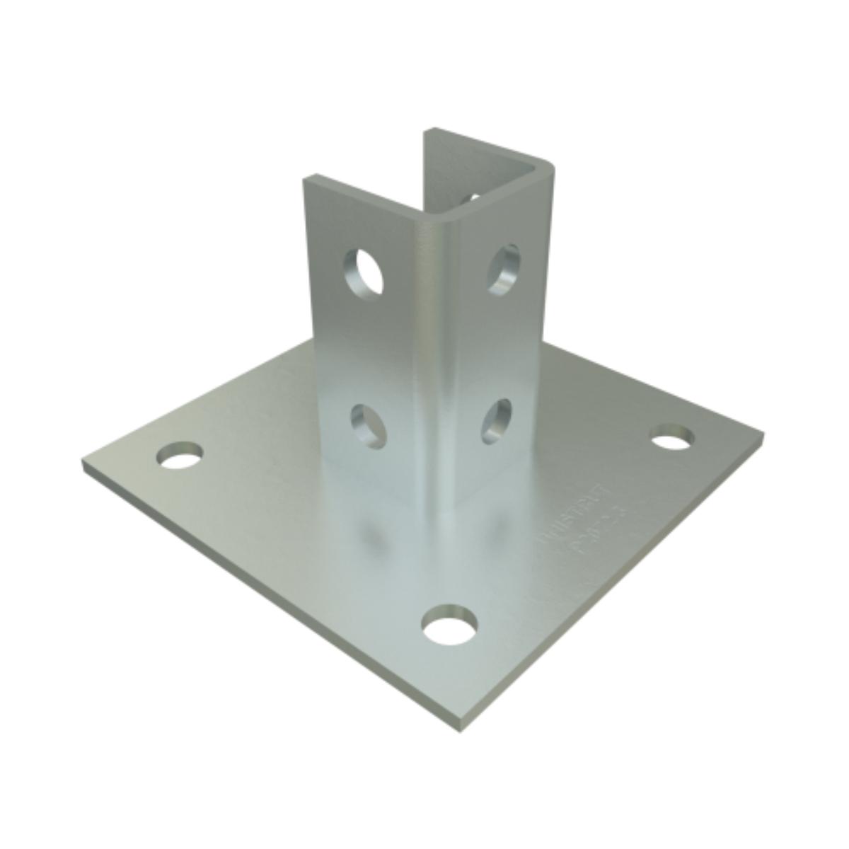 SQUARE BASE PLATE 2 HOLE HIGH HDG