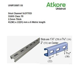 STRUT SLOTTED 316SS 2.1MT LENGTH