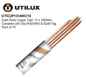 COPPER EARTH STAKE + CLIP 13MM 1.44M COPPER EARTH STAKE + CLIP 13MM 1.44M
