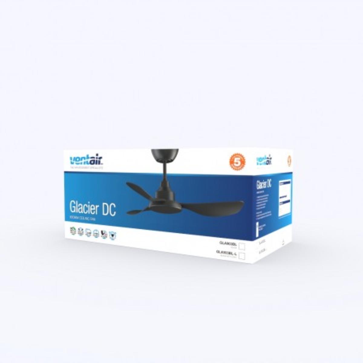 C/FAN GLACIER 36 INCH 900MM 3BL DC BLACK