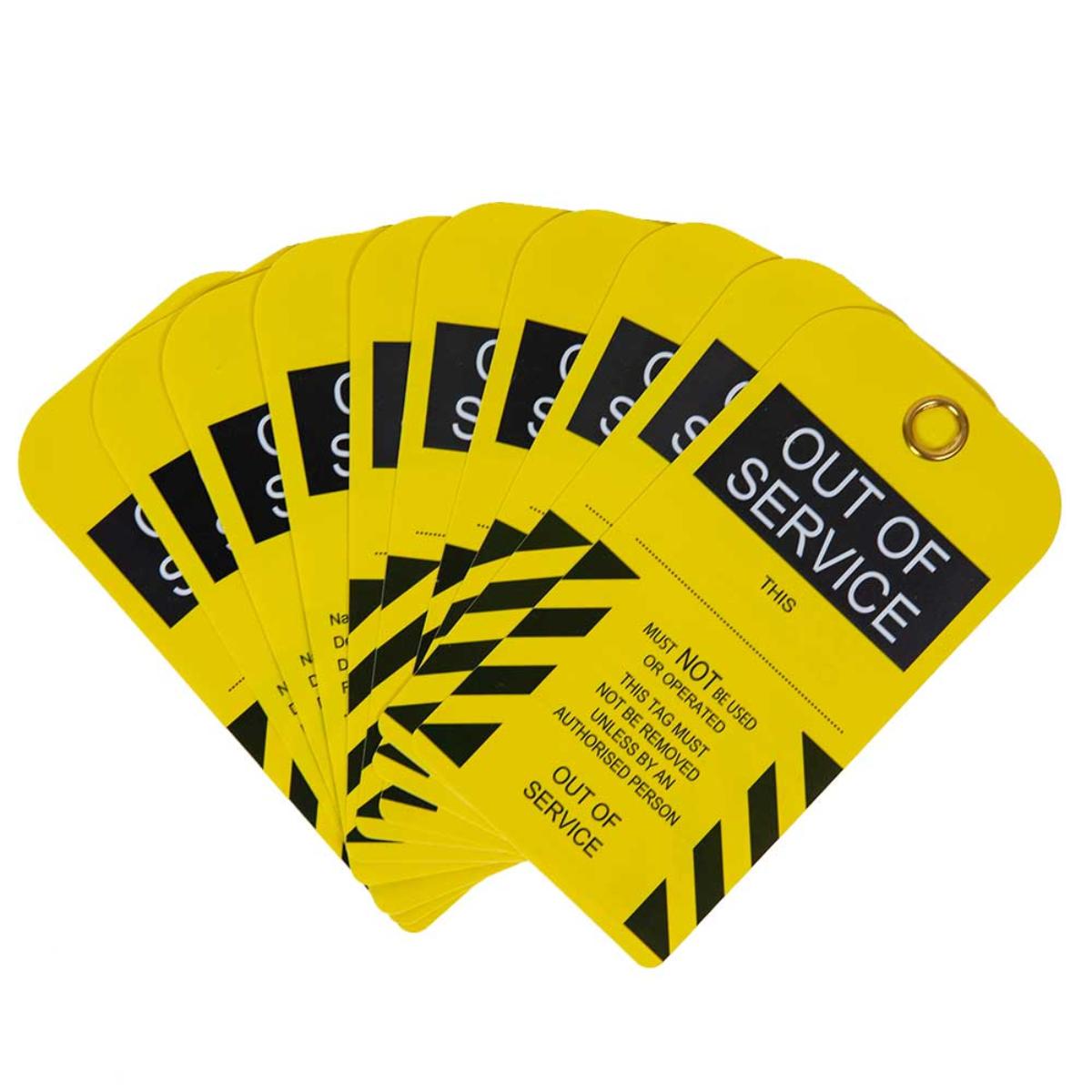 LOCKOUT TAG OUT OF SERVICE 10 PACK