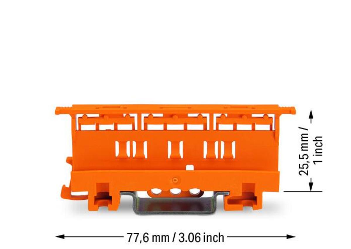 DIN-RAIL CARRIER 2/3/5 CONDUCTOR 10PORT